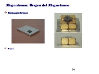 60
Magentismo: Origen del Magnetismo
 Diamagnetismo:
 Video
 