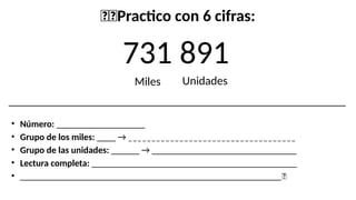 Método Fácil para Leer Números Grandes en Español | PPTX