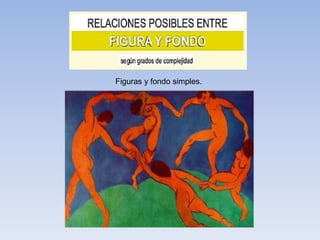 Figuras y fondo simples.
 