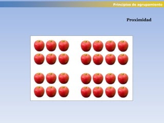 Proximidad
Principios de agrupamiento
 