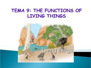 TEMA 9: THE FUNCTIONS OF
LIVING THINGS

 