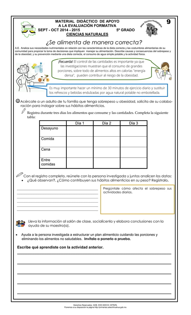 Temario guia de examen quinto grado PDF
