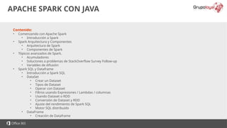 Temario Apache Spark con Java - Informatica | PPTX