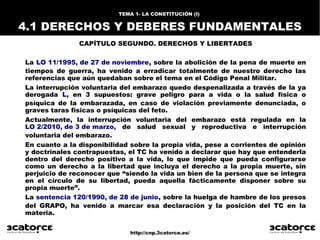 http://cnp.3catorce.es/
CAPÍTULO SEGUNDO. DERECHOS Y LIBERTADES
La LO 11/1995, de 27 de noviembre, sobre la abolición de l...