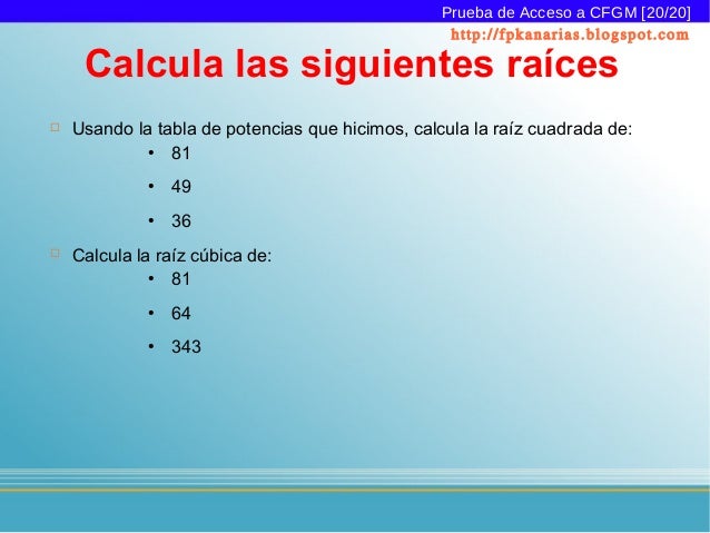 Cual Es La Raiz Cuadrada De 36