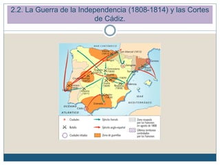 2.2. La Guerra de la Independencia (1808-1814) y las Cortes
de Cádiz.
 