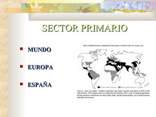 SECTOR PRIMARIOSECTOR PRIMARIO
 MUNDOMUNDO
 EUROPAEUROPA
 ESPAÑAESPAÑA
 