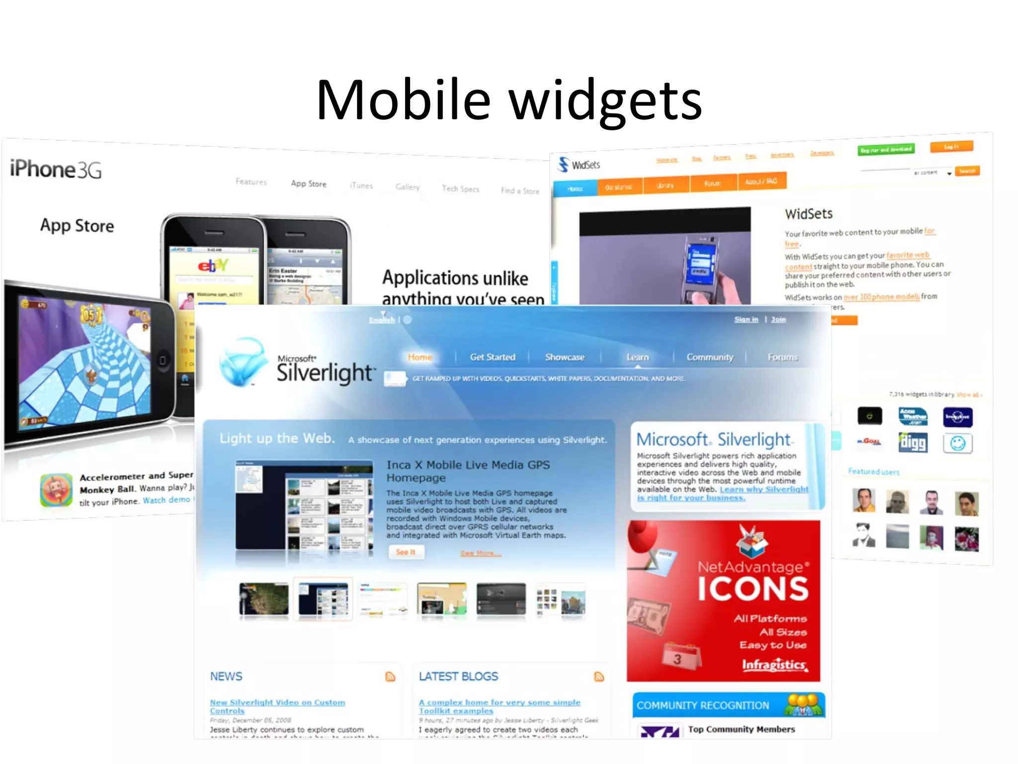 Mobile widgets 