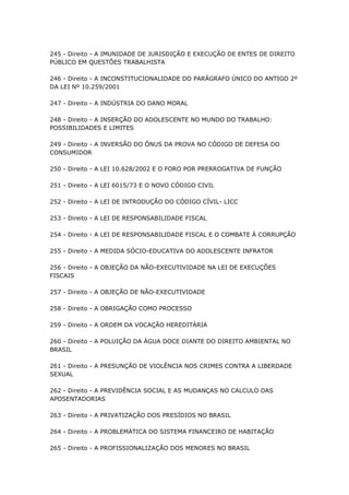 Temas para monografia