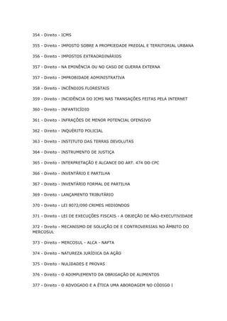 Temas para monografia