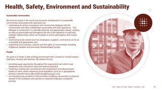 CSE: TMAS OTCQB: TMASF Frankfurt: 26P 26
Health, Safety, Environment and Sustainability
Sustainable Communities
We strive to assist in the social and economic development of sustainable
communities associated with operations by:
• maintaining an active, transparent and constructive dialogue with the
communities and other stakeholders associated with their operations. This
dialogue is conducted in a culturally sensitive and appropriate manner, starting
as early as practicable and throughout the life of the operation to build and
maintain relationships which are founded on active participation and mutual
benefit;
• maximizing local content (such as employees, suppliers, contractors) as far as
is possible and appropriate; and,
• respecting local customs, cultures and the rights of communities, including
indigenous peoples and previously disadvantaged groups.
People
Our goal is to foster a safe working environment that is based on mutual respect,
openness, honesty and fairness. We achieve this by:
• providing equal opportunity throughout the organization and which treat
employees and contractors fairly and without prejudice;
• fostering a meritocratic environment with employment and advancement
based on merit, whilst respecting local legislation (such as in geographies
aiming to benefit historically disadvantaged groups); and,
• not accepting any incidents of discrimination, bullying, harassment or physical
assault in the workplace and operate an impartial employee complaints
process
 