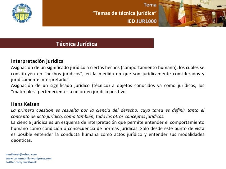 Temas tecnica juridica