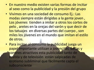 Tema tentacion en la juventud