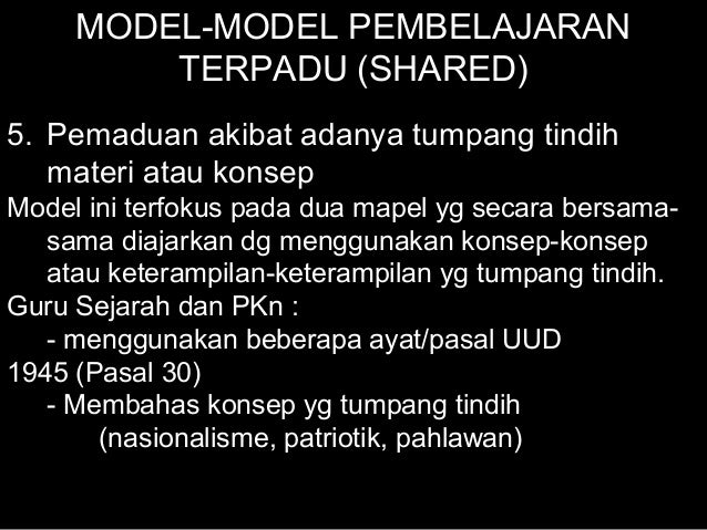 Konsep Dasar Pembelajaran terpadu