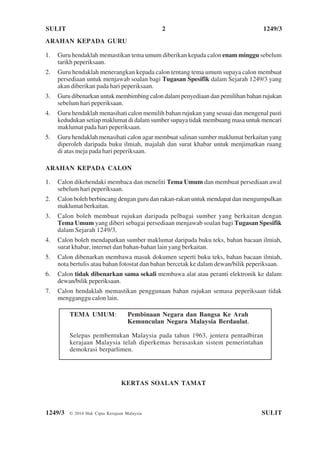 Tema Umum Sejarah Kertas 3 Spm 2014