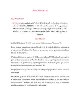 Tema windows 98 | PDF