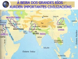 Á BEIRA DOS GRANDES RÍOS  XURDEN IMPORTANTES CIVILIZACIÓNS MESOPOTAMIA EXIPTO INDIA CHINA 