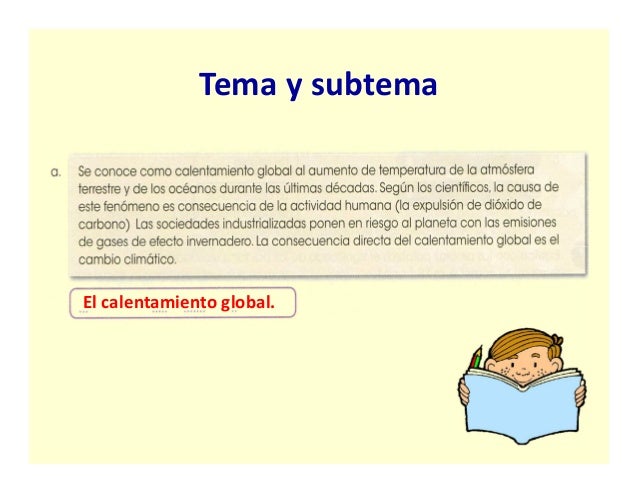 Tema y subtema