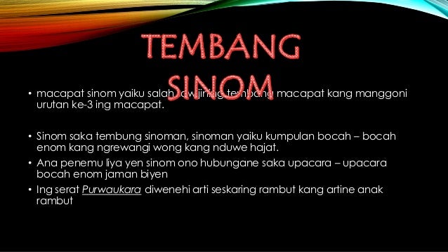 Tembang macapat sinom