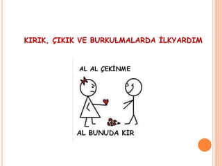 KIRIK, ÇIKIK VE BURKULMALARDA İLKYARDIM
 