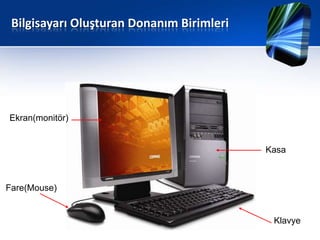 Bilgisayarı Oluşturan Donanım Birimleri




Ekran(monitör)


                                           Kasa



Fare(Mouse)


                                            Klavye
 