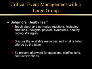 TEM - Traumatic Event Management | PPT
