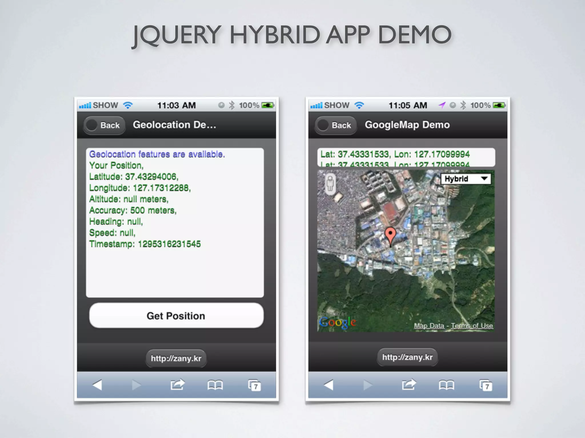 JQUERY HYBRID APP DEMO
 