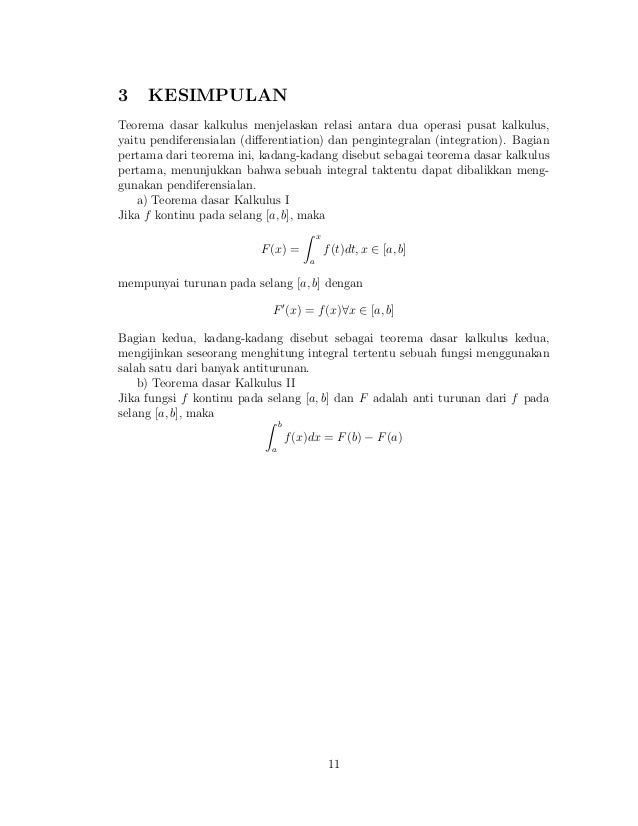 Teorema Dasar Kalkulus