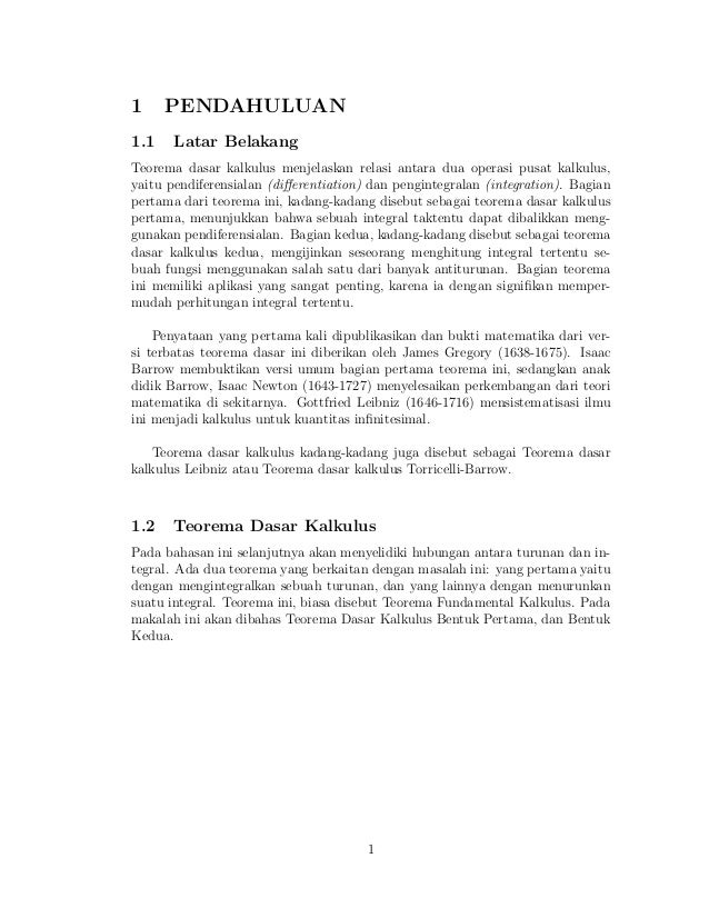 Teorema Dasar Kalkulus