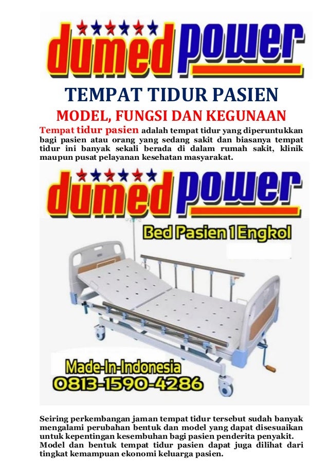  Tempat  Tidur  Pasien  Model Fungsi dan Kegunaan