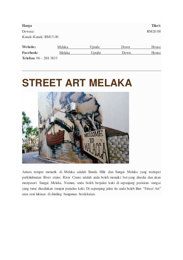 Tempat menarik di melaka