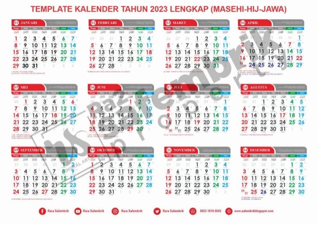 Mentahan Template Design Kalender 2023