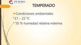 TEMPERADO
Condiciones ambientales
*17 – 22 °C
* 55 % humedad relativa máxima
 