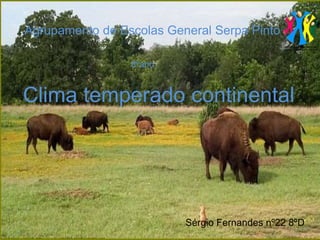 Agrupamento de Escolas General Serpa Pinto
Sérgio Fernandes nº22 8ºD
8ºano
Clima temperado continental
 