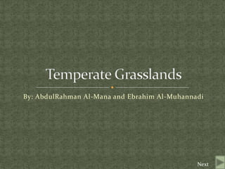 By: AbdulRahman Al-Mana and Ebrahim Al-Muhannadi  Temperate Grasslands Next 