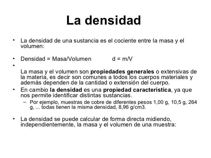 Definicion De Densidad Para Ninos