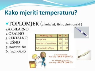 VRUICA ili VISOKA TJELESNA TEMPERATURA KOD DJECE | PPTX