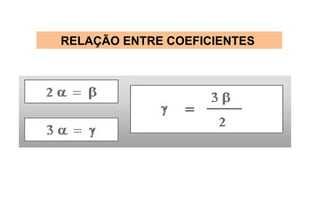 RELAÇÃO ENTRE COEFICIENTES   