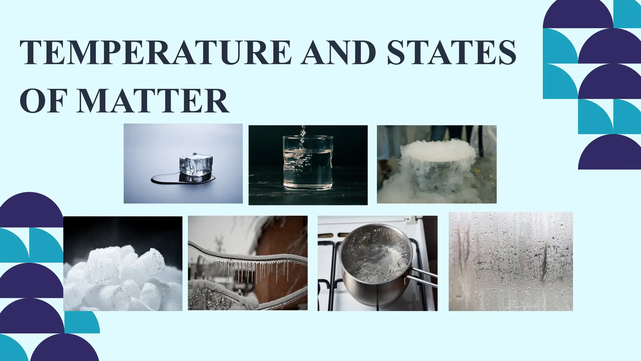 TEMPERATURE AND STATES
OF MATTER
 
