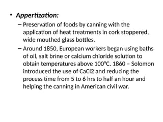 Appertization Comprehensive Overview of Heat-Based Food Preservation Techniques and ...