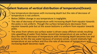 Temperature and its vertical distribution in ocean water | PPTX