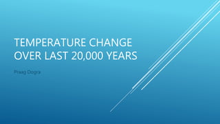 TEMPERATURE CHANGE
OVER LAST 20,000 YEARS
Praag Dogra
 