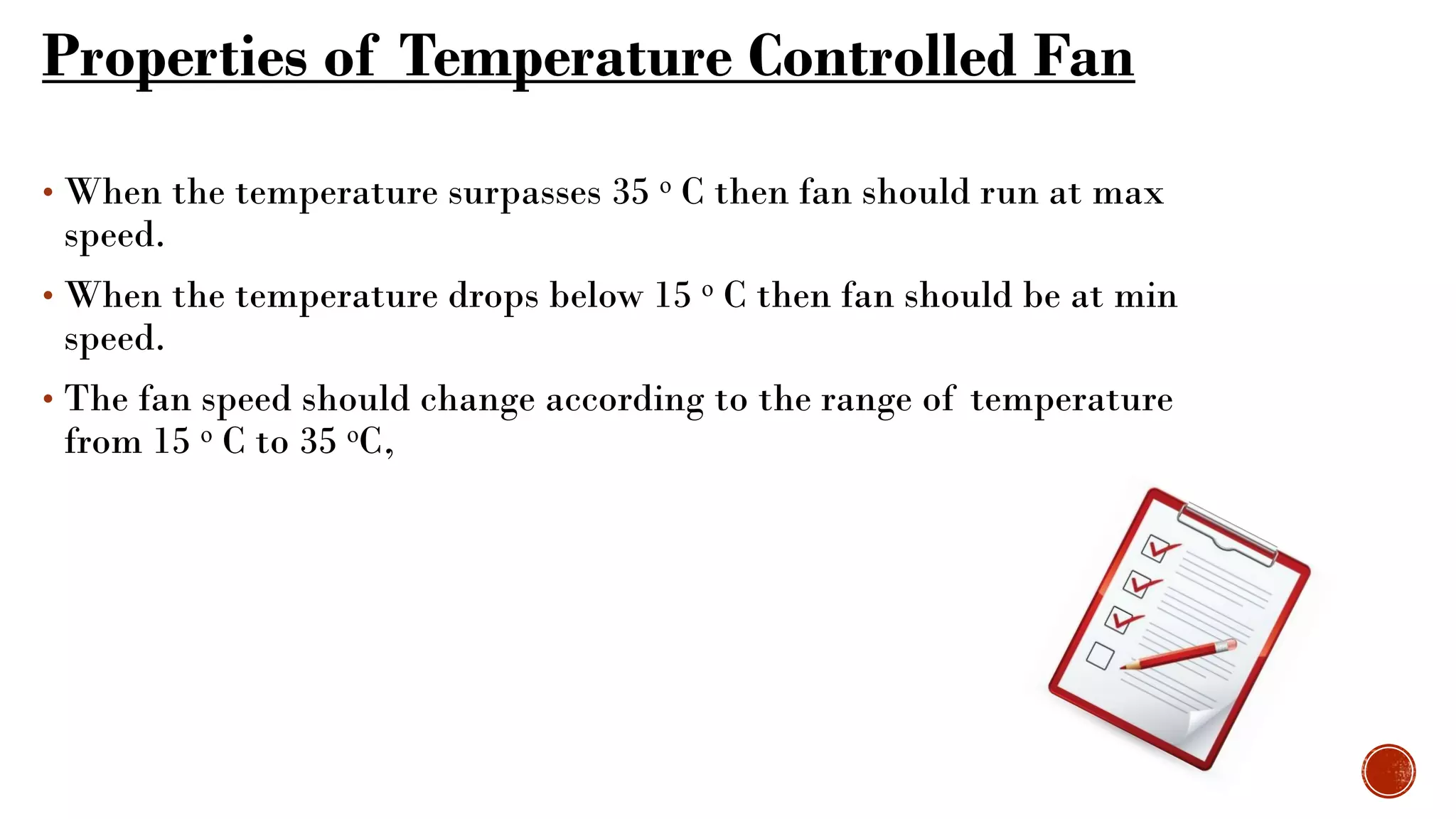 Temperature Controlled Fan Project PPT