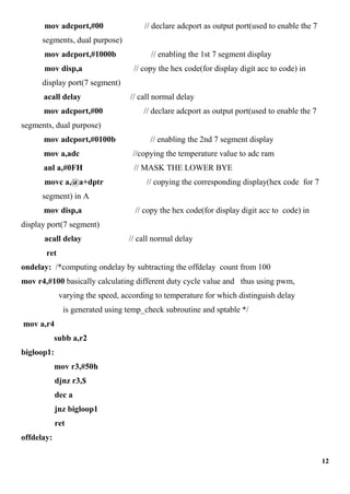 Temperature Controlled Fan Report | DOCX