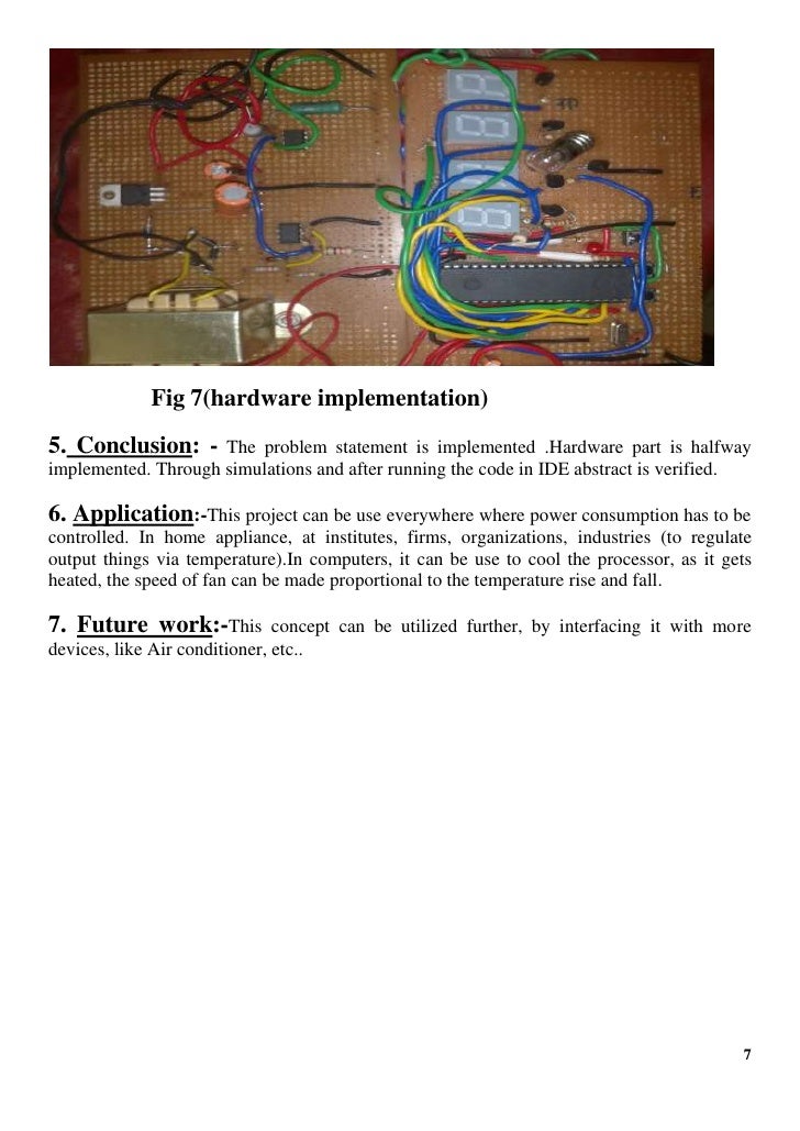 Temperature Controlled Fan Report