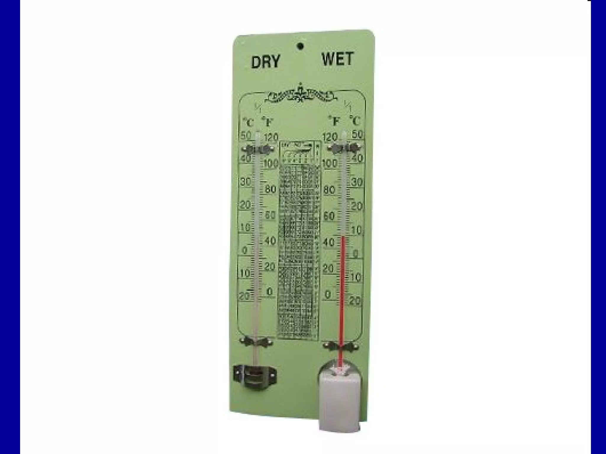 Humidity and temperature