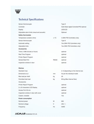 Temperature & humidity control cabinet | PDF