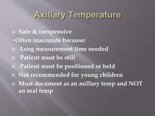 Axillary Thermometer Time