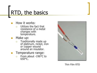 Temperature measurement using sensors and signal conditioning | PPTX