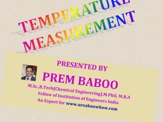 PRESENTED BY
PREM BABOOM.Sc.,B.Tech(Chemical Engineering),M.Phil, M.B.A
Fellow of Institution of Engineers India
An Expert for www.ureaknowhow.com
 